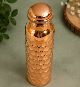 Handmade copper water bottle Eco friendly copper tumbler Vintage copper sport <b>mug</b> Best quality copper bottle - Product Image 4