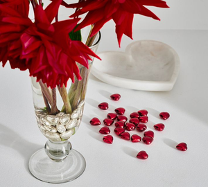 Plateau de service en céramique en forme de cœur, motif floral, design contemporain, pour table à manger, accent décoratif, en promotion - Product Image 5