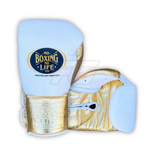 No Boxing No Life Guantes de Boxeo MMA de Cuero Genuino de Vaca de Alta Calidad para Entrenamiento y Sparring con Absorción de Humedad y Cierre de Gancho y Bucle - Product Image 6