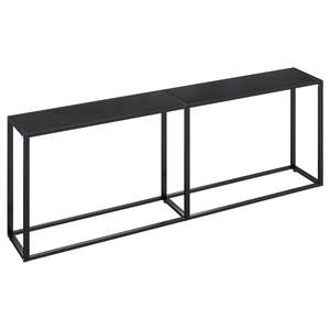 Grande table console en verre trempé noir, style épuré - Product Image 2