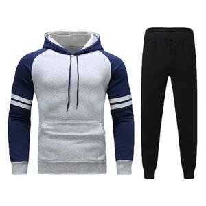 Conjunto Deportivo de Dos Piezas para Hombre, Sudadera con Capucha y Pantalones Deportivos Casuales de Poliéster 100%, con Bloques de Color, Forro Polar, OEM - Product Image 1