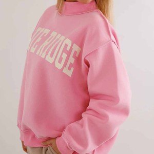 Blue Ridge Custom <b>Mock</b> <b>Neck</b> Sweatshirt Women Men Youth Cotton Fleece Chenille Letter Embroidery Greek Sorority Fraternity Pullov - Product Image 4