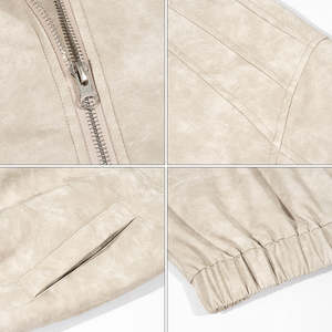 Veste d'hiver imperméable écologique avec logo personnalisé, streetwear bomber OEM de haute qualité, fermeture éclair, 100% polyester, vêtements pour hommes - Product Image 4