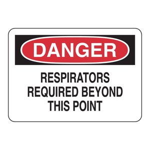 Panneau de signalisation de sécurité « Respirateur requis » - Panneau d'avertissement pliable en métal pour les zones industrielles et de laboratoire - Product Image 3