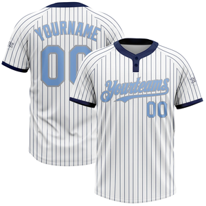 Maillot de softball en gros 100 % polyester, à deux boutons, motif uni, impression de logo personnalisé (avant/manche gauche/dos) par transfert thermique - Product Image 1