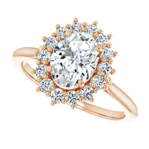 แหวนหมั้นเพชรทรงรีสีเหลืองทอง 18K เพชรเลี้ยงในห้องปฏิบัติการทรงโอวัล ประดับด้วยเพชรแบบ Halo ได้รับการรับรองจาก IGI คุณภาพ VS1 สำหรับผู้หญิงและเด็กผู้หญิง - Product Image 2