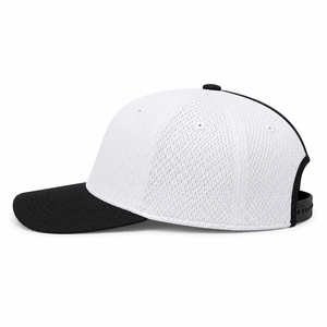 Gorra de Béisbol Unisex Negra y Blanca de Alto Rendimiento, Paneles de Malla Transpirable, Visera Curva, Gorra Deportiva con Logotipo Personalizado, Ligera, para Equipos - Product Image 5