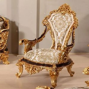 ชุดโซฟาสีขาวสุดหรูสไตล์คลาสสิค  แกะสลักจากไม้มะฮอกกานี สำหรับห้องนั่งเล่น รับประกันคุณภาพ โฮสตัล โปรวิเดนเซีย - Product Image 3