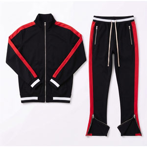 Conjunto Deportivo Personalizado en Blanco y Negro para Hombre, Chaqueta y Pantalones de Felpa, Algodón Grueso, Unisex - Product Image 2