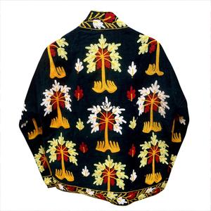 Women's Luxury Suzani <b>Corduroy</b> <b>Jacket</b> Floral Hand Embroidery Quilted Mandarin Collar Festival Winter Coat - Product Image 5