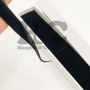 Nouveau Noir Plasma Cils Extension Pince À Épiler Fait À La Main Crochet Forme Pointe Fine Pince À Cils Logo Durable Vison Qualité Pince À Épiler - Product Image 6