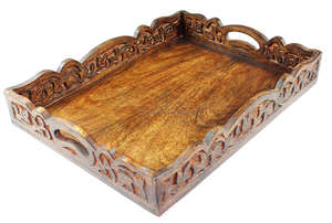 <b>Hotel</b> and <b>Restaurants</b> <b>Supplies</b> Latest Serving Trays 100% Natural Wooden Handcrafted Eco Friendly Wood Natural Juice Trays - Product Image 6