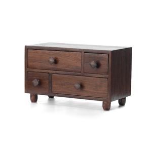 Commode à 4 tiroirs Kano de couleur antique Solution de rangement durable de qualité pour chambres à coucher - Product Image 3