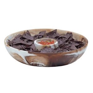 Bol à chips et sauce de luxe en résine, couleur et taille personnalisables, décoration de mariage, décoration de table à manger, décoration de cuisine - Product Image 1
