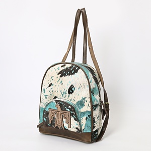 Custom Luxury Cowhide Leather <b>Backpack</b> for Women Vintage Western Travel School <b>Backpack</b> <b>Large</b> Capacity Lightweight Bag - Product Image 3