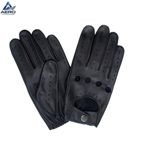Fashionable Leather <b>Driver</b> <b>Gloves</b> with Adjustable Wrist Strap & Non-Slip All Seasons Factory Wholesale Construction Best - Product Image 6