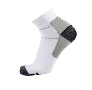 <b>Men's</b> White Ankle <b>Socks</b> with Accents Knitted Breathable Nylon/Spandex Solid <b>Sports</b> <b>Socks</b> Summer Use - Product Image 5