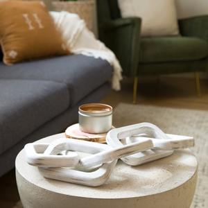 Escultura de Cadena de Madera Rústica Industrial Hecha a Mano, Figuras Decorativas Modernas para Mesa, Hogar, Oficina, Escritorio o Estante - Product Image 5