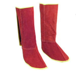 Guêtres de soudage en cuir résistantes à la chaleur, protections pour les jambes et les pieds, couvre-chaussures pour la sécurité pendant le soudage - Product Image 5