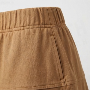 Jupe courte élastique à taille élastique pour femmes, couleur unie, décontractée, en coton et fibre de bambou, confortable, à porter toute l'année - Product Image 5