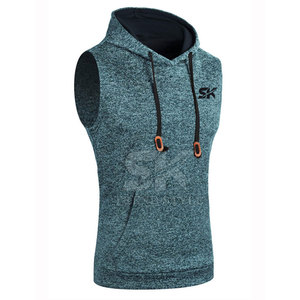 Pulls à capuche pour hommes, nouvelle collection, design tendance, durables, vente en gros, pulls sans manches unis pour hommes en promotion - Product Image 4