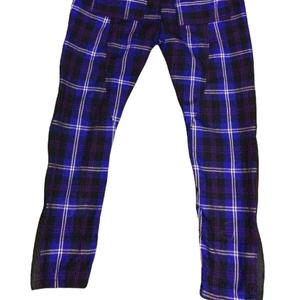 pants are Tiger of London blue <b>tartan</b> zip bondage <b>trousers</b> - Product Image 3