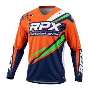 Maillot de motocross RPX avec logo personnalisé, manches longues, polyester, séchage rapide, vêtements de course toutes saisons, vêtements de course automobile, maillot de motocross - Product Image 2