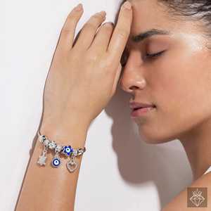 PRAO 3 Anti-Tarnish Evil Eye <b>Charm</b> Bracelet Fashionable Anti-Tarnish <b>Bangles</b> with Evil Eye Symbol - Product Image 4