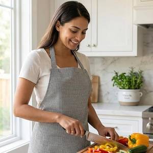 Wholesale Price Custom Plain Cotton <b>Kitchen</b> <b>Apron</b> Printable Bib <b>Apron</b> for Promotional Gifts - Product Image 1
