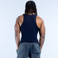 Débardeurs côtelés pour hommes, personnalisables avec logo, meilleure qualité, en Spandex/Coton, coupe ajustée, sportifs, séchage rapide, pour entraînement en salle de sport, couleur unie, vente en gros