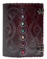 Nouveau carnet de notes à couverture rigide en cuir marron, reliure spirale cousue, fait main, gaufré, pour bureau, université, poésie, cadeau