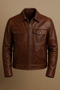 Chaqueta de Cuero para Hombre, OEM ODM, Calidad Premium, Diseño Personalizado, Cómoda, Duradera, Estilo Moderno, Bordado al por Mayor, Resistente al Viento - Product Image 3