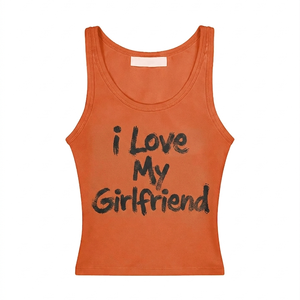 Camiseta sin mangas para mujer, 180 GSM, algodón y spandex, suave, negra, con estampado personalizado, camisetas de algodón para mujer - Product Image 3