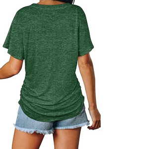 เสื้อยืดคอกลมสไตล์วินเทจสำหรับผู้หญิง ขายส่ง ผ้าฝ้าย/ใยไผ่ ทรงโอเวอร์ไซส์ เนื้อนุ่ม สวมใส่สบาย สตรีทแวร์ ฤดูร้อน แห้งเร็ว - Product Image 4