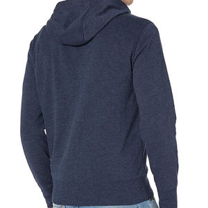 Sweat-shirt à capuche zippé pour homme en coton mélangé épais, vêtements personnalisés - Product Image 4