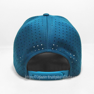 Customized Laser Cut Hole Golf <b>Hats</b> 3D Embroidery Logo 6-Panel <b>Waterproof</b> Polyester Cap Outdoor Sport <b>Hat</b> Vietnam Factory - Product Image 5