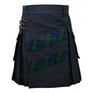 Kilt Escocés Personalizado de Alta Calidad para Hombre, Hecho a Mano, Moderno, Híbrido, con Plásticos Utilitarios, Estilo Tartán, Tipo Fagot - Product Image 1