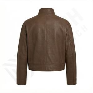 Chaqueta de cuero auténtica cálida de último diseño, chaqueta de cuero de manga larga para mujer, chaqueta de cuero personalizada para mujer - Product Image 3