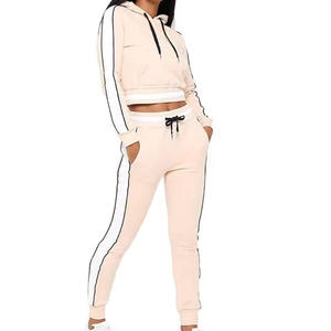 Conjunto Deportivo de Sudadera con Capucha para Mujer, 100% Algodón, Otoño 2026, Color Sólido, Bolsillos Laterales, Manga Larga, Corte Holgado, Estilo Casual - Product Image 1