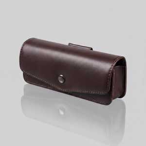 Handmade Genuine Leather Glasses Protector <b>Slim</b> Cowhide Pouch Luxury Vintage Reading Eyewear Case Cover Bag LGC-0014 - Product Image 2