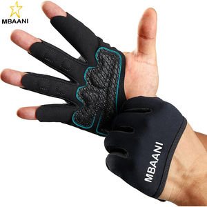 3/4 Finger Workout Gloves for Men Women, Full Palm Protection & Silicone Grip Gym for Weightlifting Exercise Smartwatch Friendly - Product Image 1