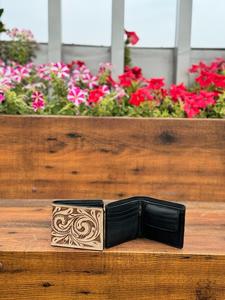 กระเป๋าสตางค์หนังแท้สำหรับผู้ชายแฟชั่นใหม่มีซิปยาวลายตะวันตกที่ใส่บัตรหนังแท้ - Product Image 5