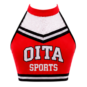 <b>Red</b> Cheerleading Uniform Set Pleated Skirt <b>Crop</b> <b>Top</b> Team Performance Outfit Custom Athletic Dance Competition Apparel Sportswear - Product Image 6