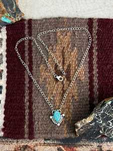 Handmade Number 8 Turquoise <b>Necklace</b> Sterling Silver Southwestern <b>Boho</b> Statement Jewelry Gift for Her - Product Image 6