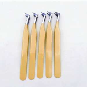 แหนบต่อขนตา RMI สีเหลือง รุ่น Beautiful Girls Collection 45 องศา แบบรัสเซียน บูทวอลุ่ม ไดมอนด์กริป - Product Image 1