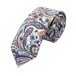 Nouveau Floral élégant cravate hommes femmes 100% soie respirant écologique belle fleur Paisley cravate étroite maigre cravate rayé - Product Image 4