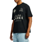 Customized OEM ODM Avirex Men's <b>Black</b> Short Sleeve T-Shirt O-Neck Casual Printed Letter Logo Regular Fit Jersey 100% Cotton - Product Image 5