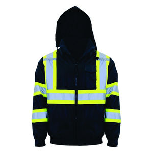 Reflective Construction Work Jacket High Visibility Safety <b>Clothing</b> for Road Crews Warehouse and Utility Work - Product Image 5