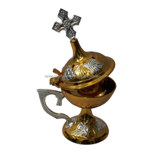 Quemador de Incienso de Latón Hecho a Mano con Tapa, Elegante Soporte de Resina para Meditación Espiritual y Relajación - Product Image 6