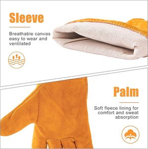 Guantes de Soldadura Resistentes al Calor y a la Abrasión, Antideslizantes, Cómodos, de Seguridad, con Puño Largo, Diseño de Primera Calidad - Product Image 5